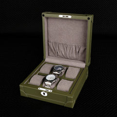 Luxury Leather Finish 6-Watch Box - Elevate Your Watch Collection
