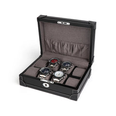 Luxury Leather Finish 8-Watch Box - Elevate Your Watch Collection