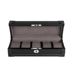 Luxury Leather Finish 5-Watch Box by Driklux - Elevate Your Watch Collection