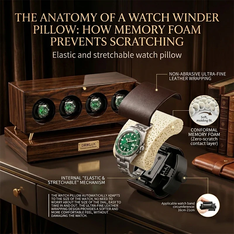 The Anatomy Of A Watch Winder Pillow: How Memory Foam Prevents Scratching