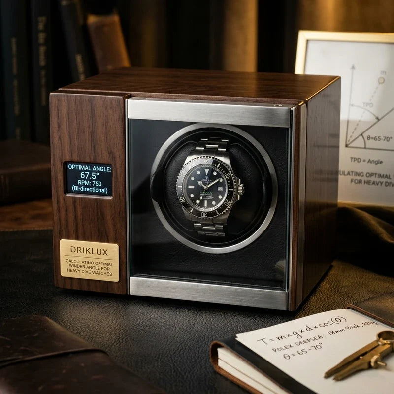 Calculating The Optimal Winder Angle For Extra-Thick Dive Watches (E.G., Rolex Deepsea)