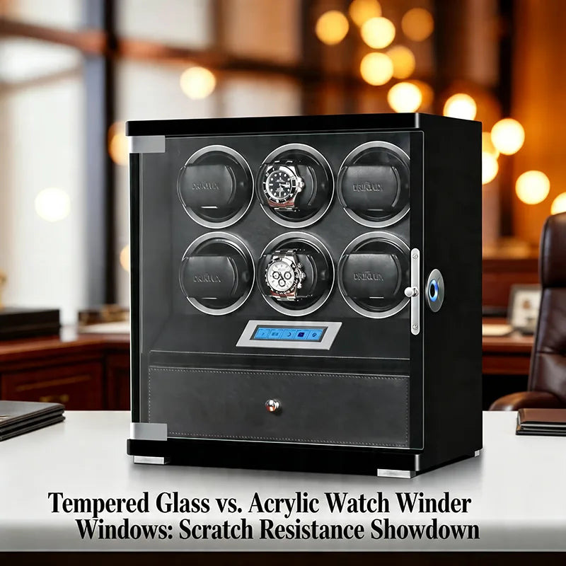 Tempered Glass Vs. Acrylic Watch Winder Windows: Scratch Resistance Showdown