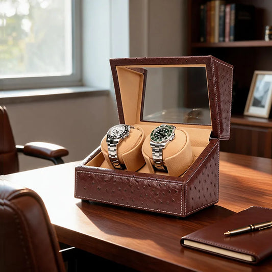 Why Ostrich Leather Texture Dominates The Low-End-End Watch Winder Sector