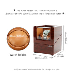 Single Watch Winder in Oak color with See-Through Window - Showcase Your  Watch