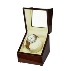 Single Watch Winder in Oak color with See-Through Window - Showcase Your  Watch