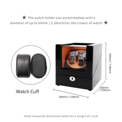 Double Watch Winder with See-Through Window - Showcase Your Rolex Watch in Style