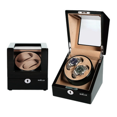 Double Watch Winder with See-Through Window - Showcase Your Rolex Watch in Style