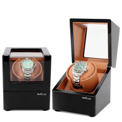 Single Watch Winder with See-Through Window - Showcase Your Rolex Watch in Style