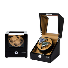 Double Watch Winder with See-Through Window - Showcase Your Rolex Watch in Style