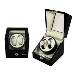 Double Watch Winder with See-Through Window - Showcase Your Rolex Watch in Style