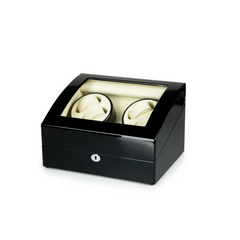 4 watch winders + extra 6 watch storage - organized in a classic style with a clear window