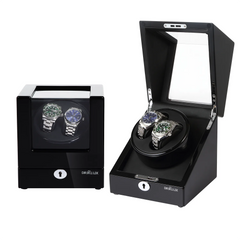 Double Watch Winder with See-Through Window - Showcase Your Rolex Watch in Style