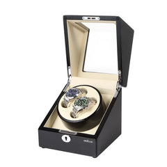 Double Watch Winder with See-Through Window - Showcase Your Rolex Watch in Style