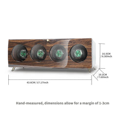 4 enroulements en bois pour les montres automatiques - enrouleur sur la montre