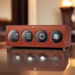 4 Wood Watch Winders For Automatic Watches - Winder On Watch