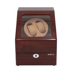 2 watch winders + extra 3 watch storage - organized in a classic style with a clear window