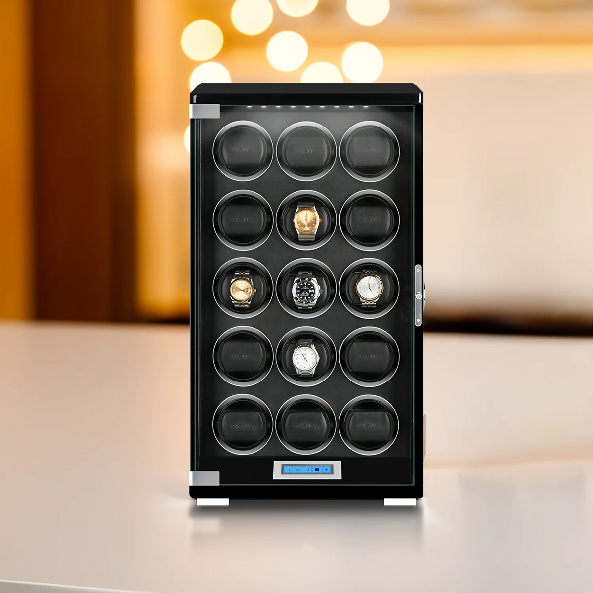 Premium 15 Watch Winder Box - Ideal for Automatic Watches and Watch Collectors