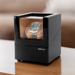 Single Watch Winder with See-Through Window - Showcase Your Rolex Watch in Style