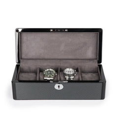 4 Watch Box in Carbon Fibre Finish Premium Quality - Carbon fiber color