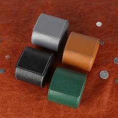 Luxury Leather Single Watch Roll Travel Case by Driklux - Stylish Protection for Your Timepiece