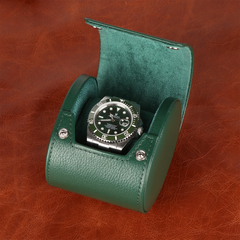 Luxury Leather Single Watch Roll Travel Case by Driklux - Stylish Protection for Your Timepiece