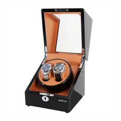 Double Watch Winder with See-Through Window - Showcase Your Rolex Watch in Style