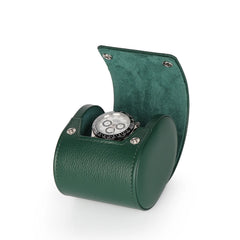 Luxury Leather Single Watch Roll Travel Case by Driklux - Stylish Protection for Your Timepiece