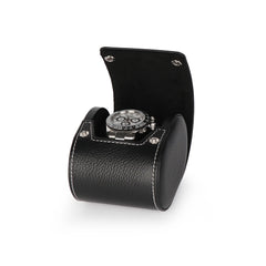 Luxury Leather Single Watch Roll Travel Case by Driklux - Stylish Protection for Your Timepiece