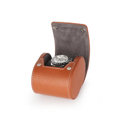 Luxury Leather Single Watch Roll Travel Case by Driklux - Stylish Protection for Your Timepiece