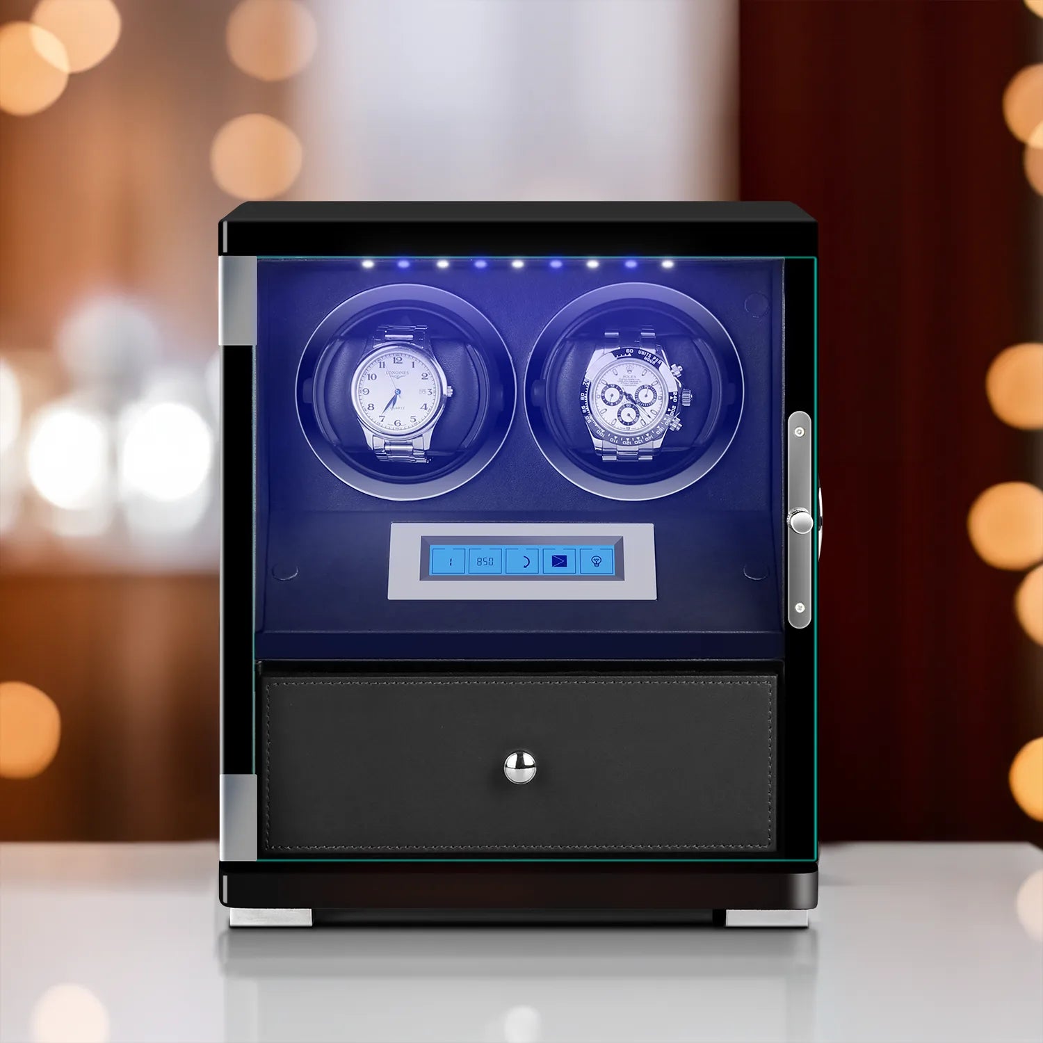Dual Self-Winding Double Watch Winders Box Effortless