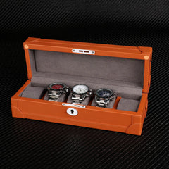 Luxury Leather Finish 5-Watch Box by Driklux - Elevate Your Watch Collection