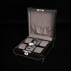 Luxury Leather Finish 6-Watch Box - Elevate Your Watch Collection