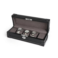 Luxury Leather Finish 5-Watch Box by Driklux - Elevate Your Watch Collection