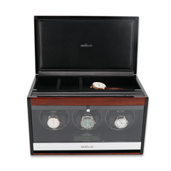 Triple Watch Winders With Drawer - Keep Three Watches Running with Precision