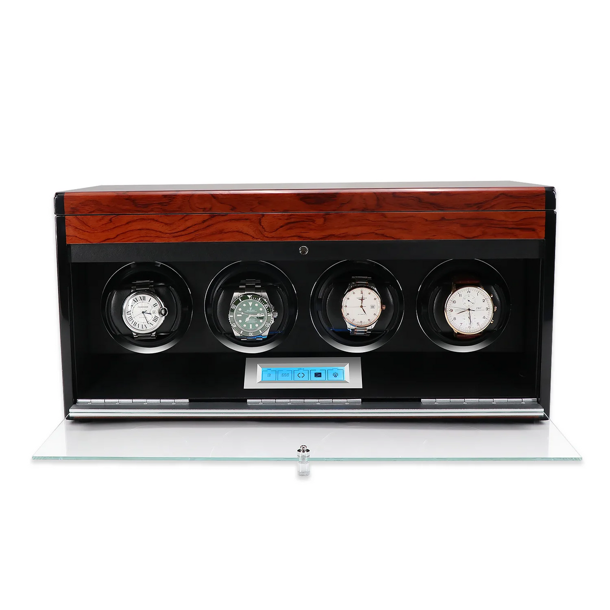 Quadruple Watch Winders with Drawer - Maintain Four Watches with Precision