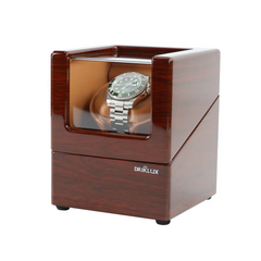 Single Watch Winder in Oak color with See-Through Window - Showcase Your  Watch