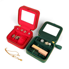 Compact 1-Watch Travel Case with Mini Jewelry Organizer - Stylish Protection