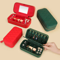 Compact -Watch Travel Case with  Jewelry Organizer - rectangle shape