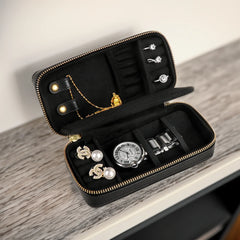 Luxury Single Watch Pouch with Jewelry Storage - Travel in Style