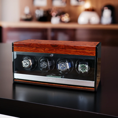 Quadruple Watch Winders with Drawer - Maintain Four Watches with Precision