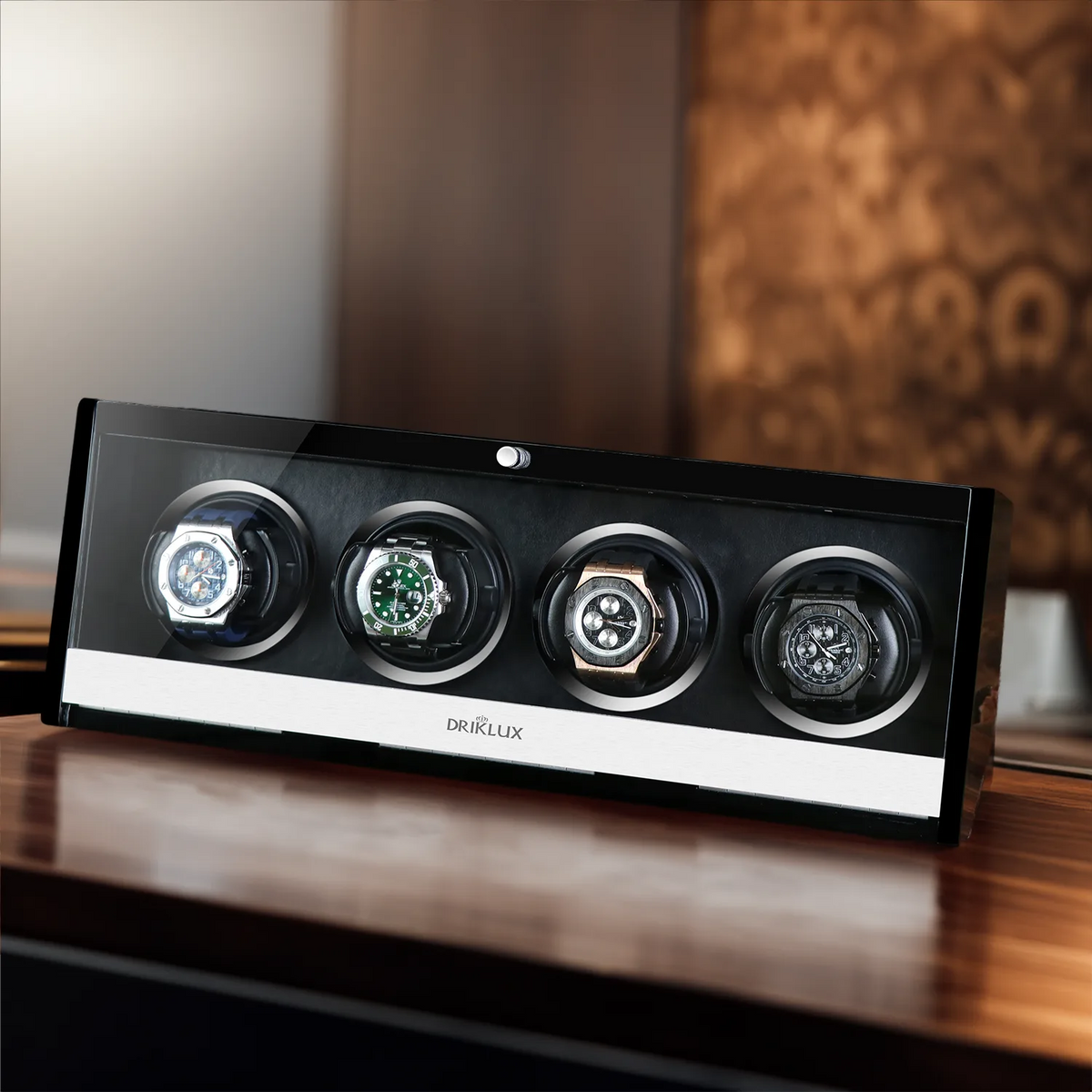 Quadruple Auto Watch Winders Box for Rolex