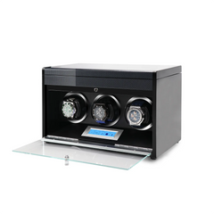 Triple Watch Winders With Drawer - Keep Three Watches Running with Precision