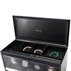 Quadruple Watch Winders with Drawer - Maintain Four Watches with Precision