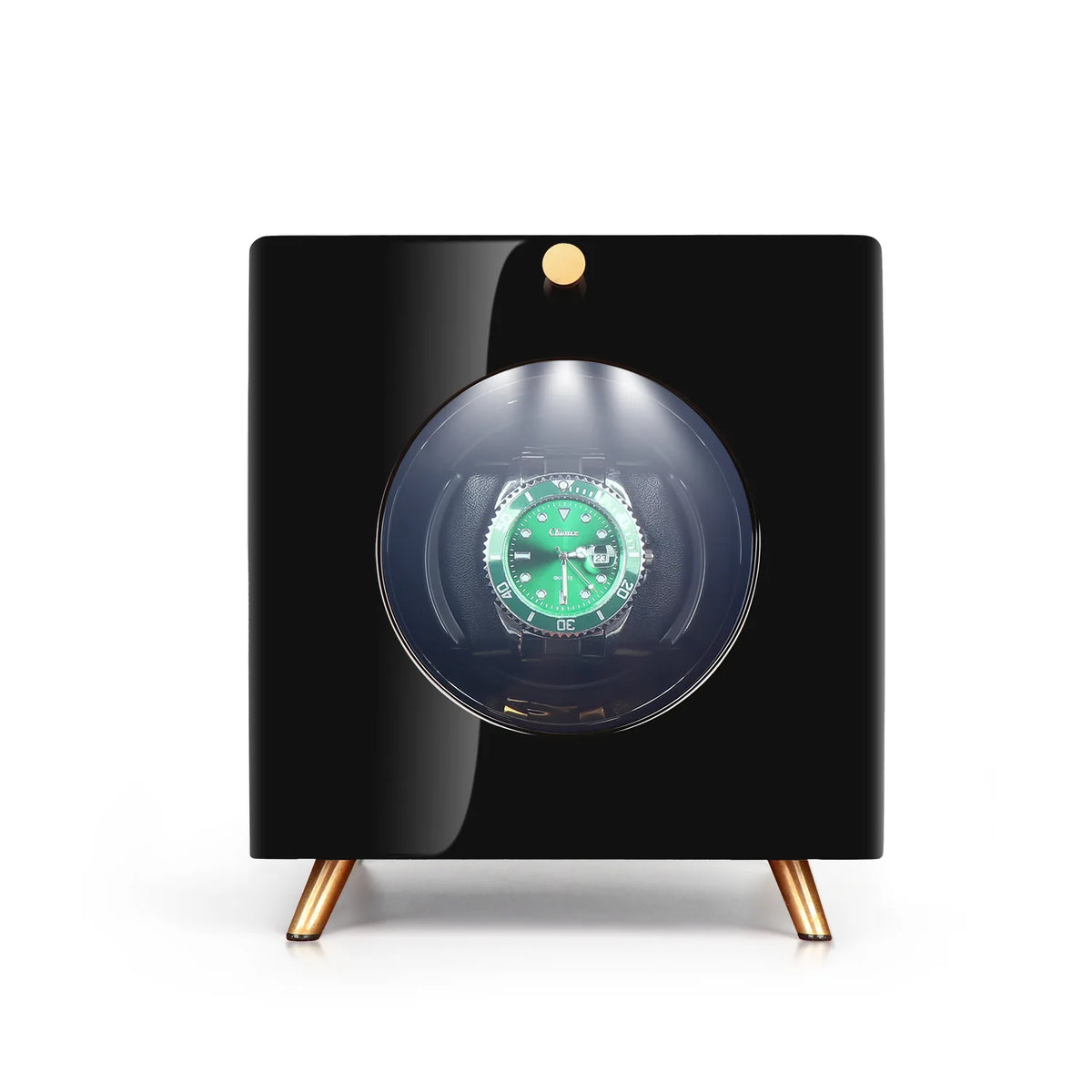 Stylish Single Wood Watch Winder in black