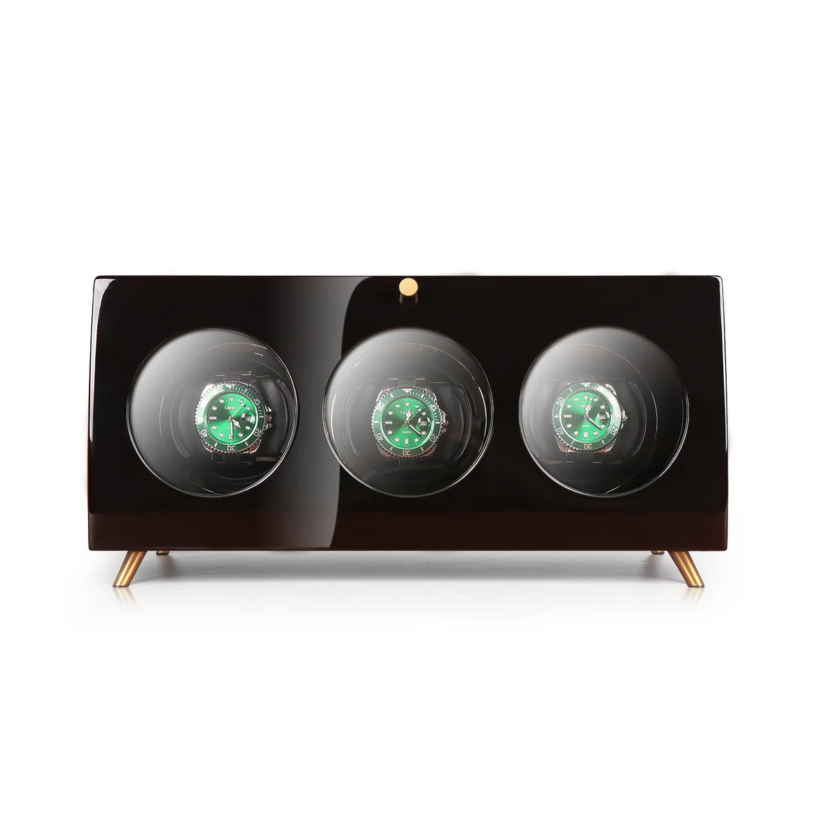 Elegant Triple Wood Watch Winder - Designed for Automatic Watches and Timepieces