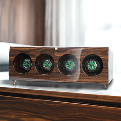 4 Wood Watch Winders For Automatic Watches - Winder On Watch