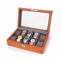 Coffret de luxe avec fenêtre pour 10 montres - Cadeau idéal pour les amateurs de montres