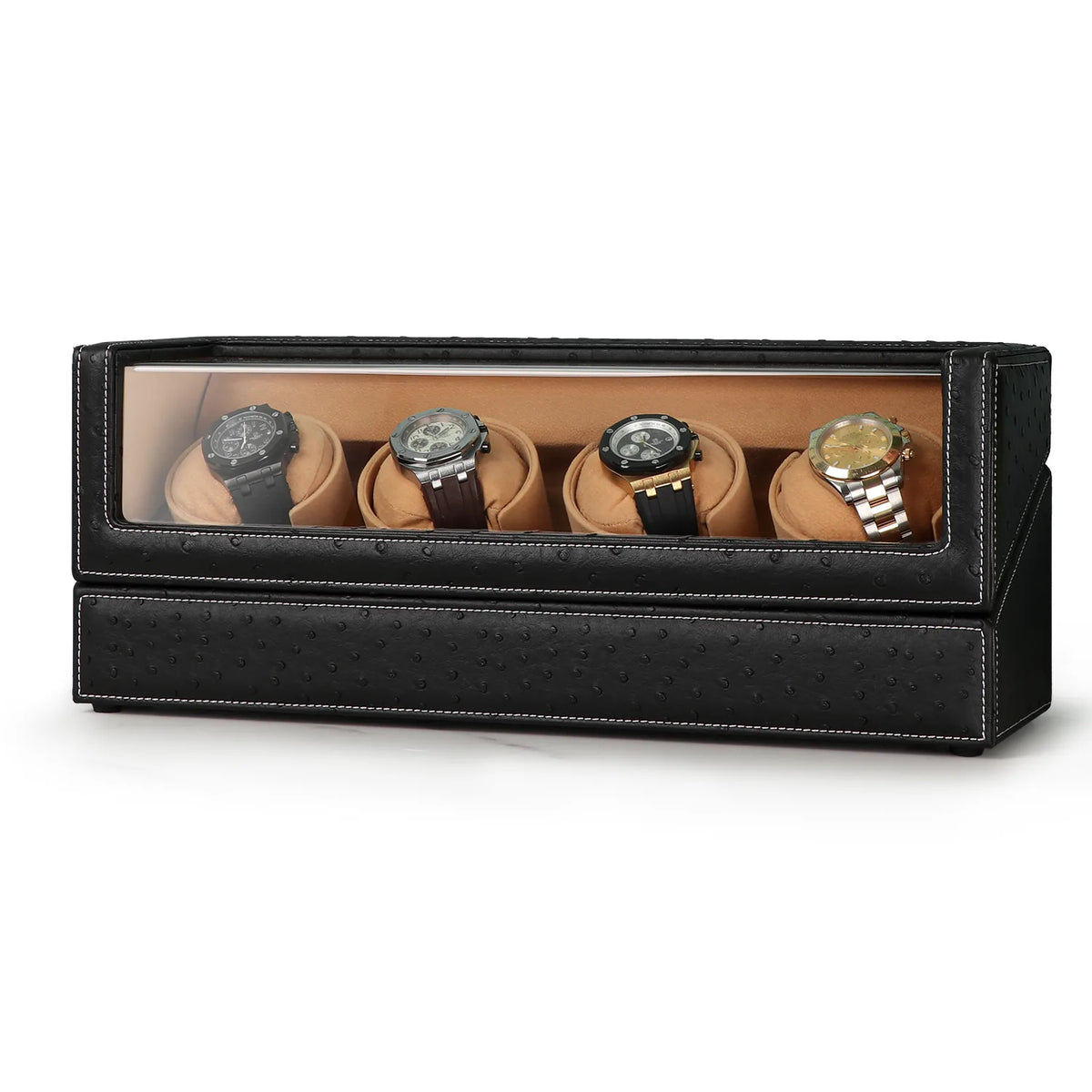 Elevate Your Watch Collection with Ostrich Leather 4 Winders