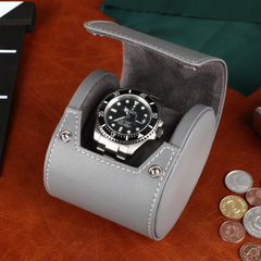 Luxury Leather Single Watch Roll Travel Case by Driklux - Stylish Protection for Your Timepiece